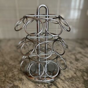 KEURIG CHROME K CUP 27 COFFEE POD HOLDER SPINNING CAROUSEL